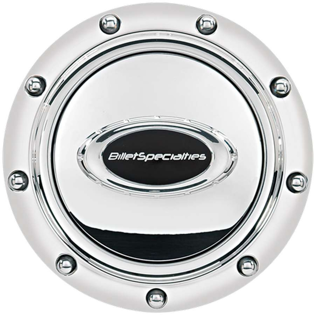 Horn Button Riveted Polished w/Black Logo