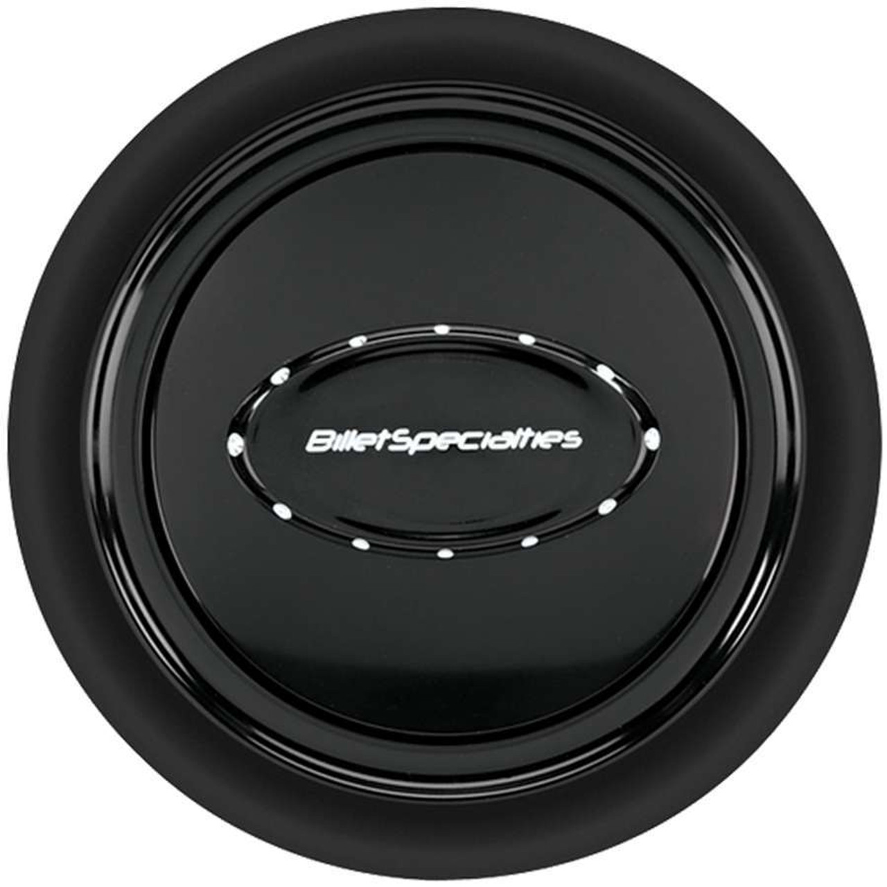 Horn Button Smooth Black Anodized