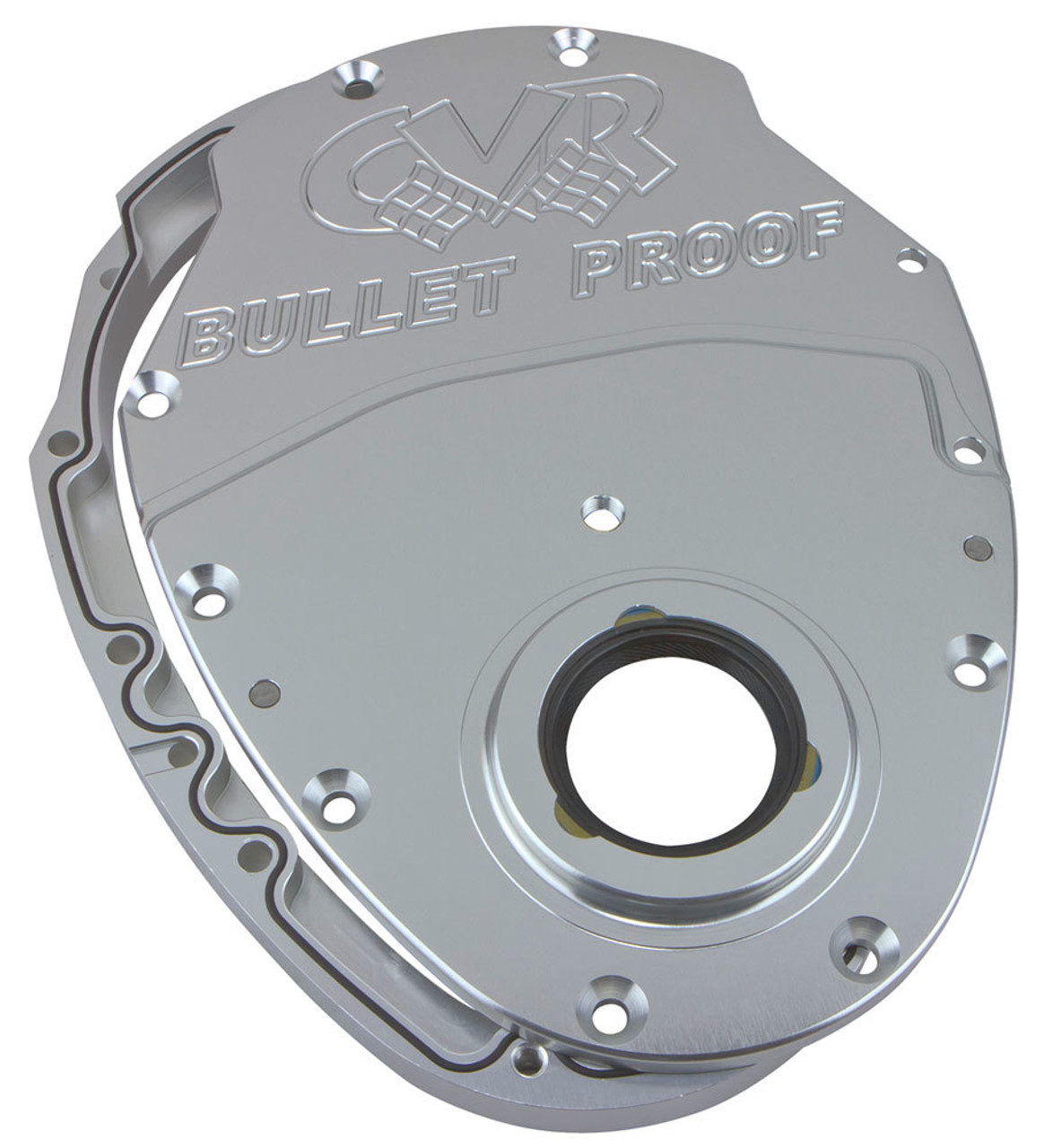 SBC Billet Timing Cover 2-Piece - Clear Anodized