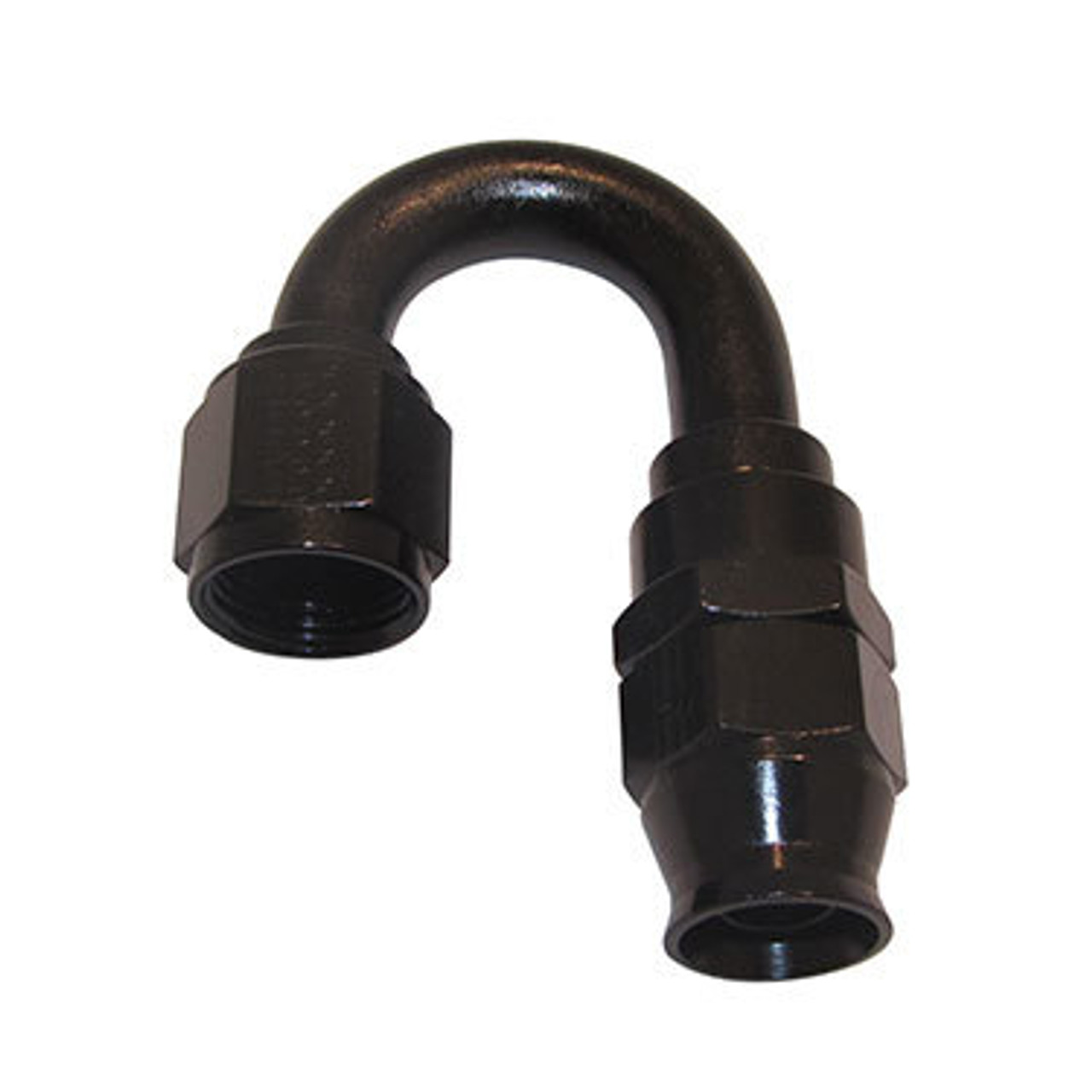Hose Fitting #12 180 Deg PTFE Black Hose Fitting #12 180 Deg PTFE Black