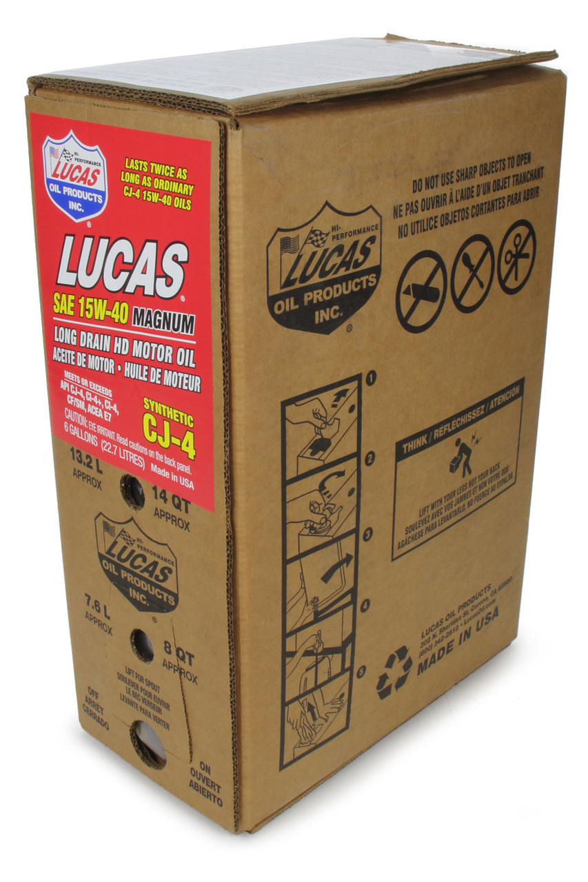 Synthetic SAE 15W40 CJ-4 Oil 6 Gallon Bag In Box