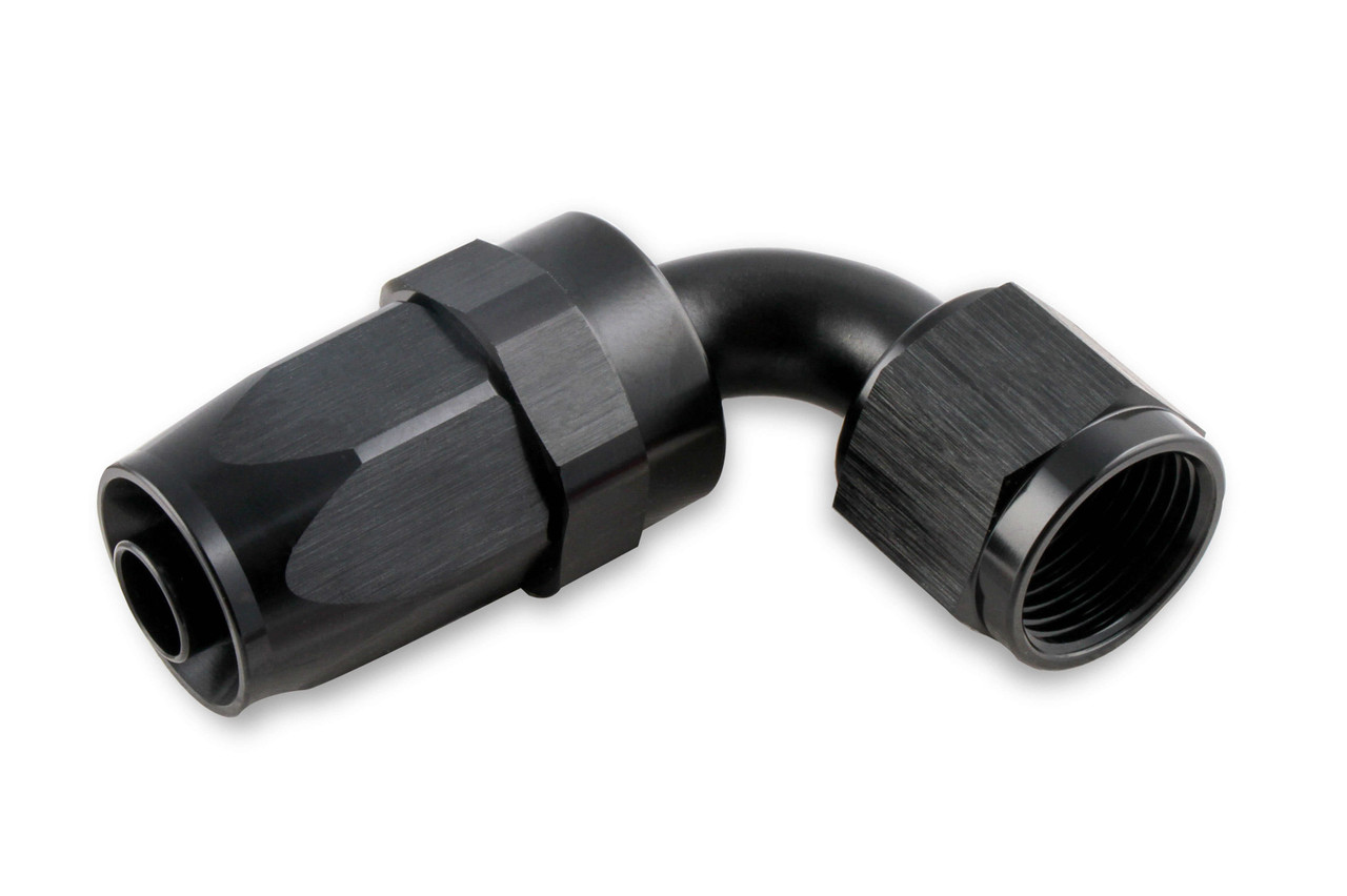 6an 90-Deg Hose End Black