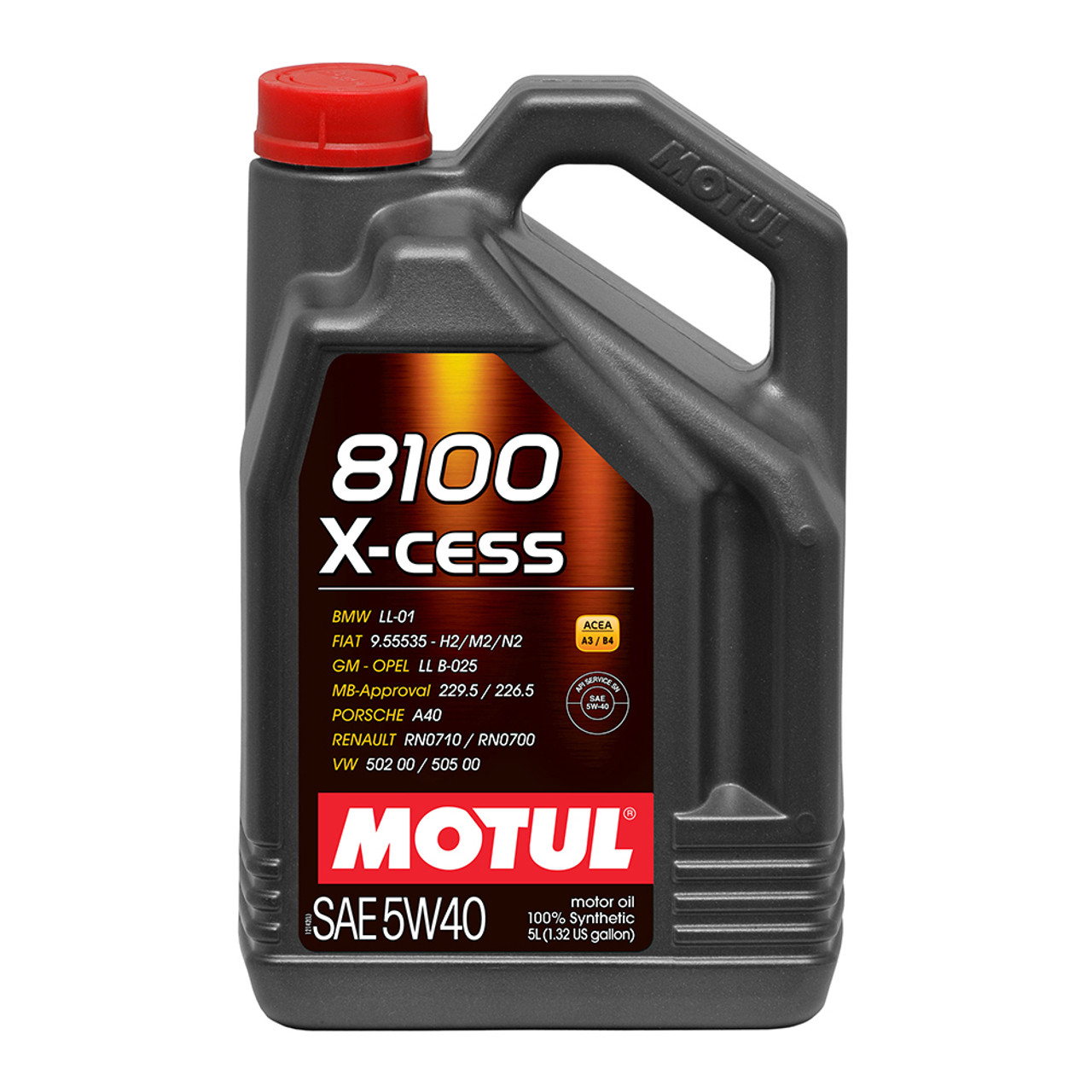 8100 X-Cess 5w40 Oil 5 Liter Bottle