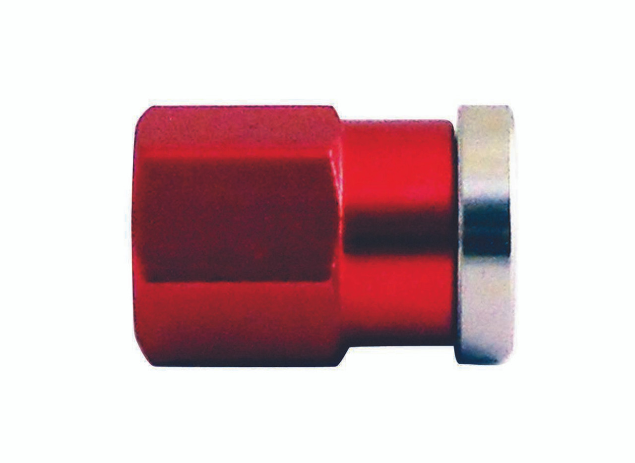 Cover Nut Short Q/C Alum Red