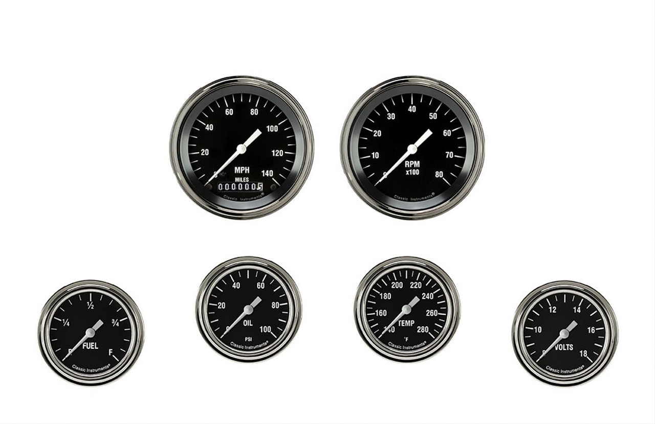 Hot Rod 6 Gauge Set 2-5/8 Full Sweep