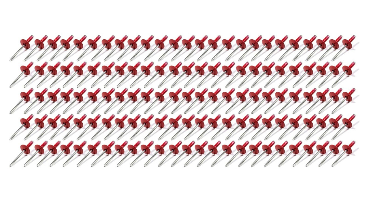 Lrg Hd Rivet Red Multi-Grip 100pk