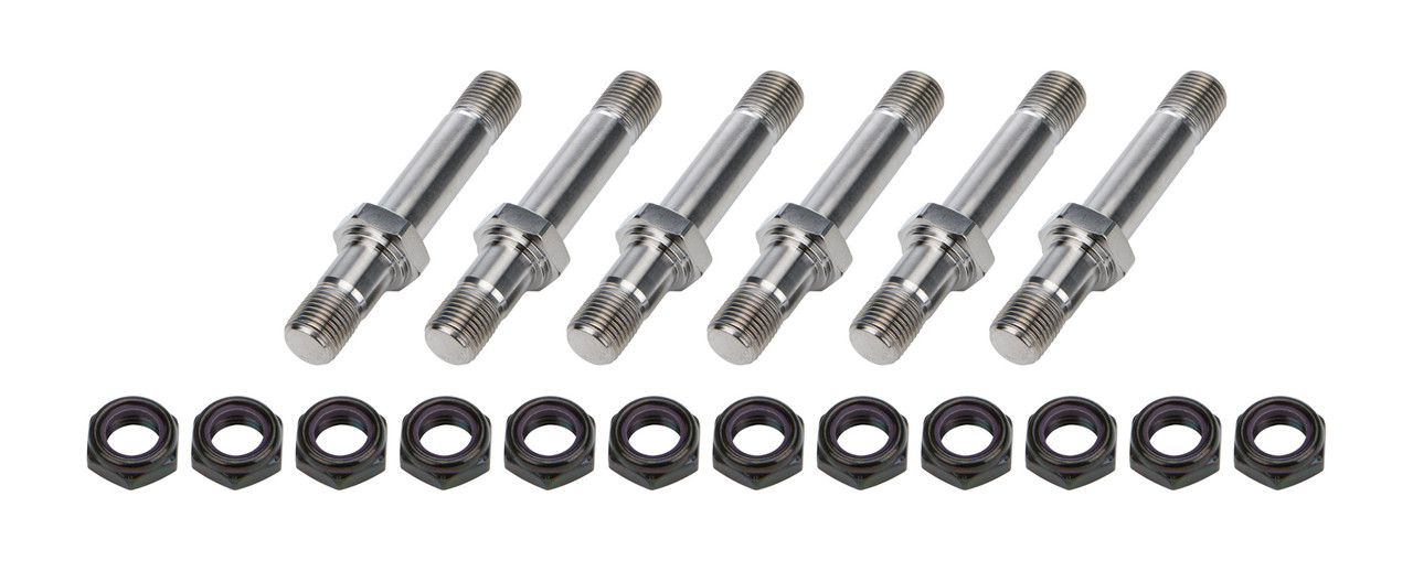 Includes: 6) 1/2-20 x 3-1/4 One Nut Studs 12) 1/2-20 Black Half Nuts