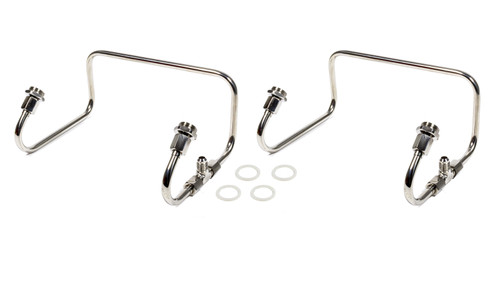 Dual Inlet Fuel Line Kit Holley 4150 Polished SS