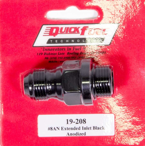 8an Fuel Inlet Fitting Extended Style Black