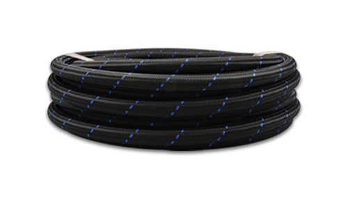 10ft Roll -6 Black Blue Nylon Braided Flex Hose