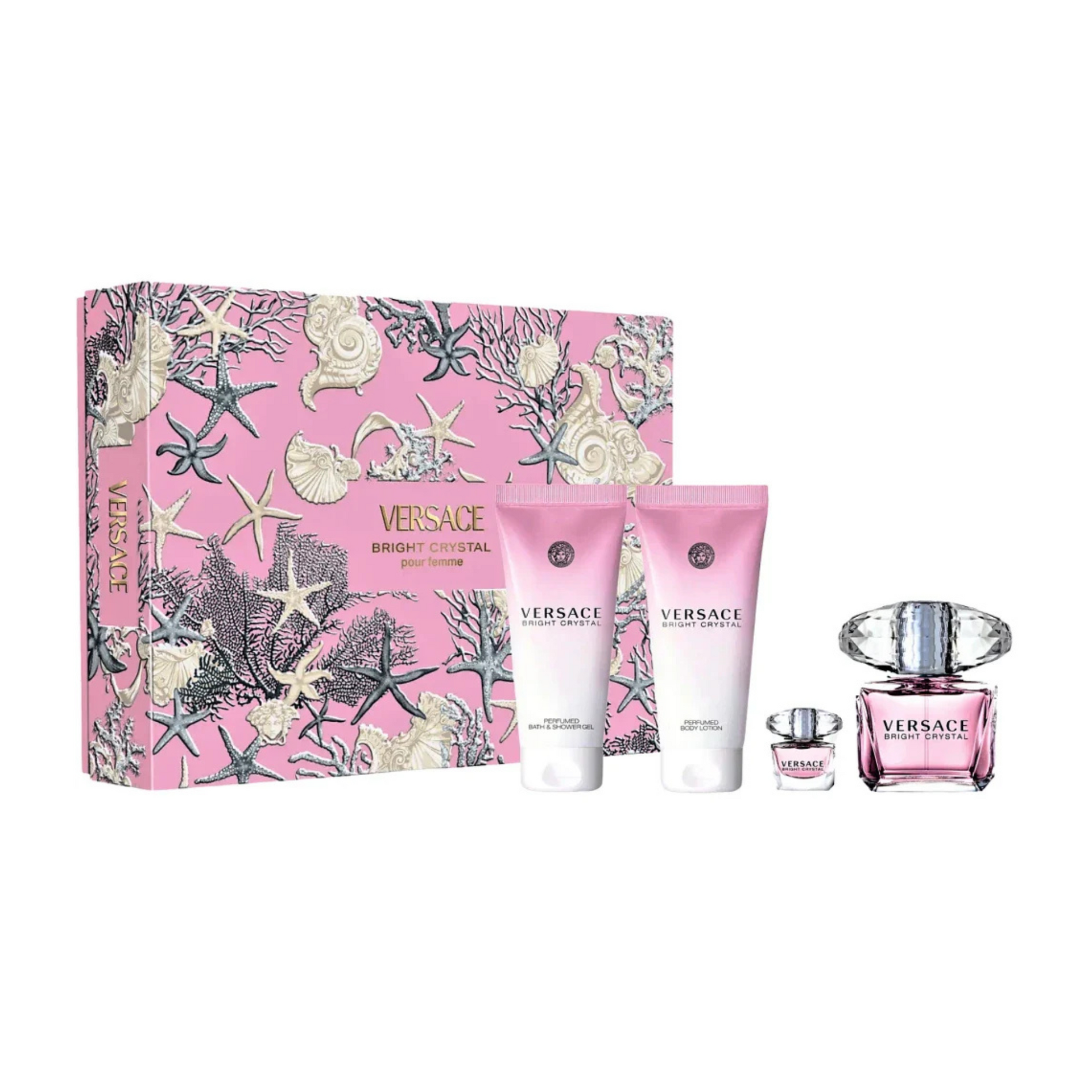 【 新品未使用 VERSACE Bright Crystal ギフトセット 】 Versace Bright Crystal 4 PCS Gift Set for Ladies