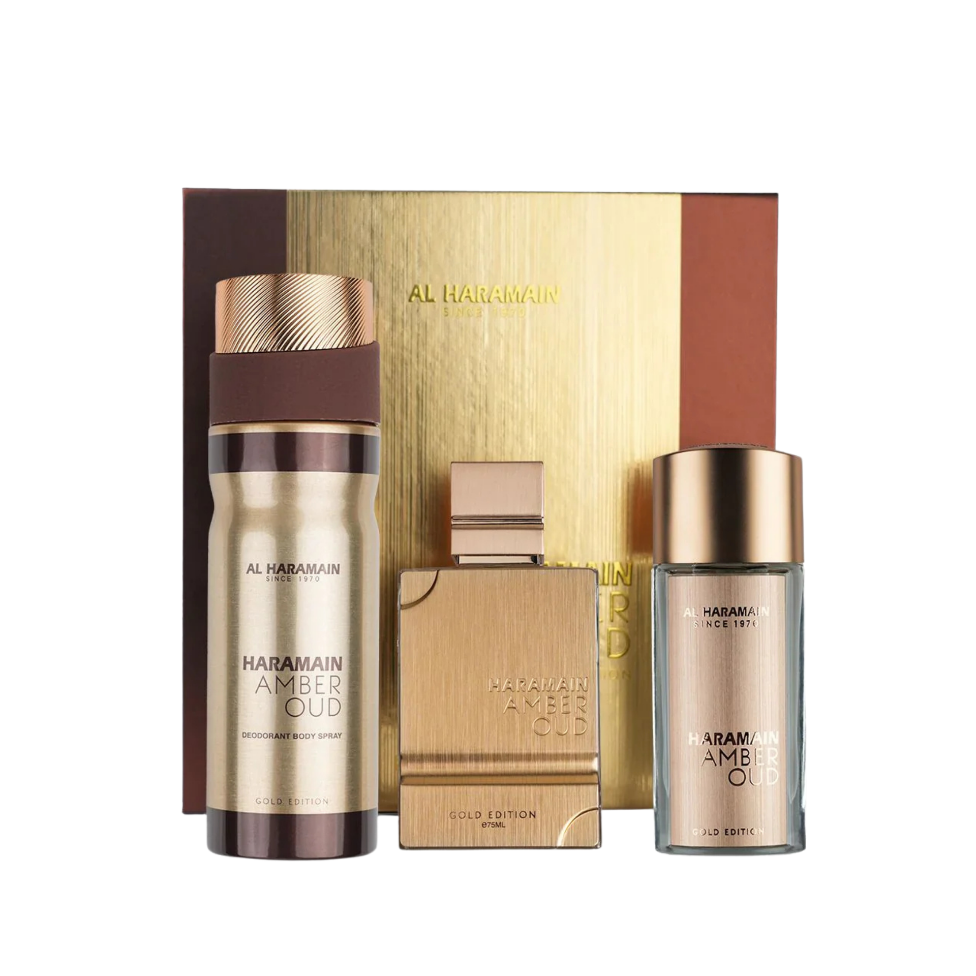 AL HARAMAIN AMBER OUD ゴールドエディション香水ボックス付き Al Haramain Amber Oud Gold Edition 3 PCS Gift Set Unisex Fragrances