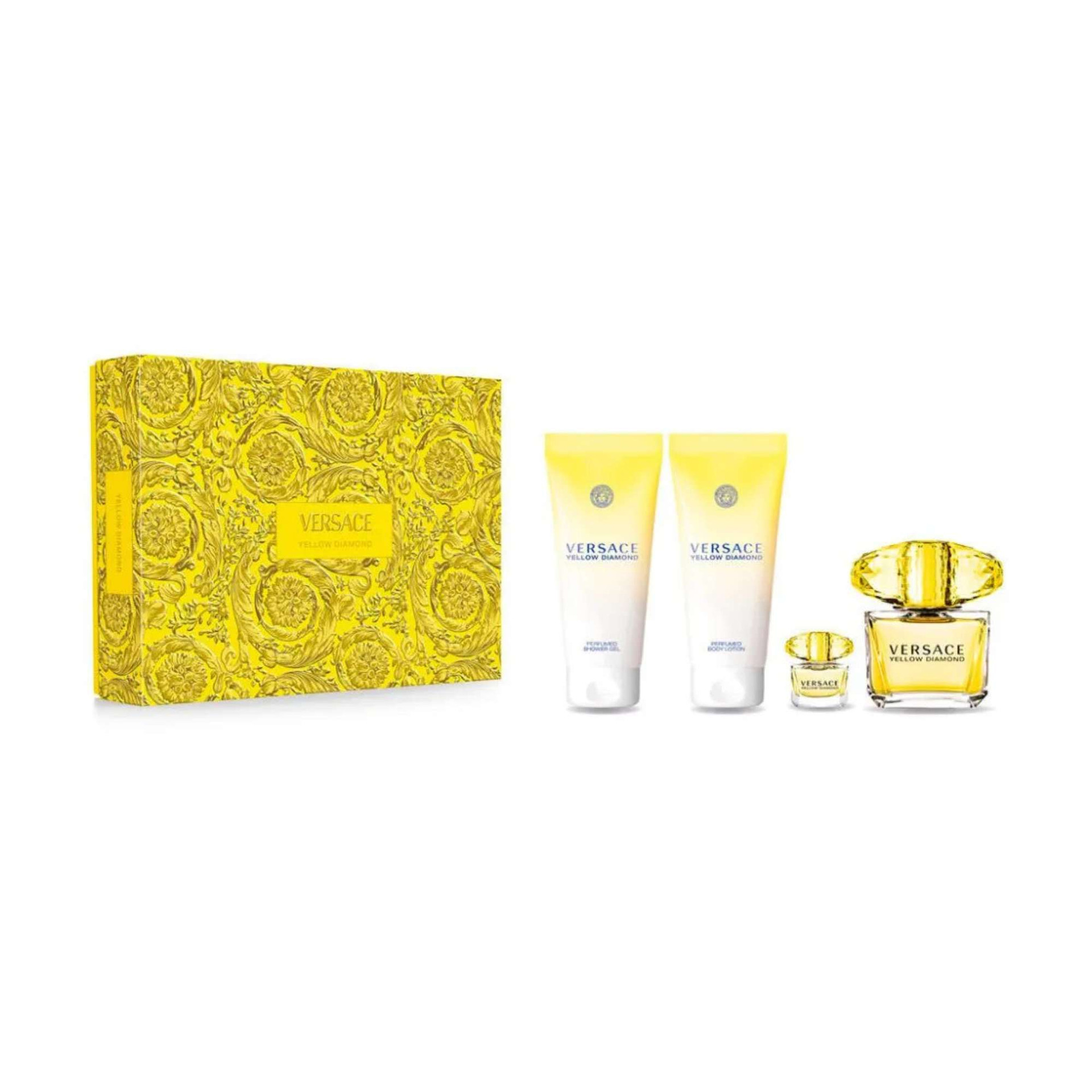 Versace Yellow Diamond 4 Piece Gift Set Womens Fragrance