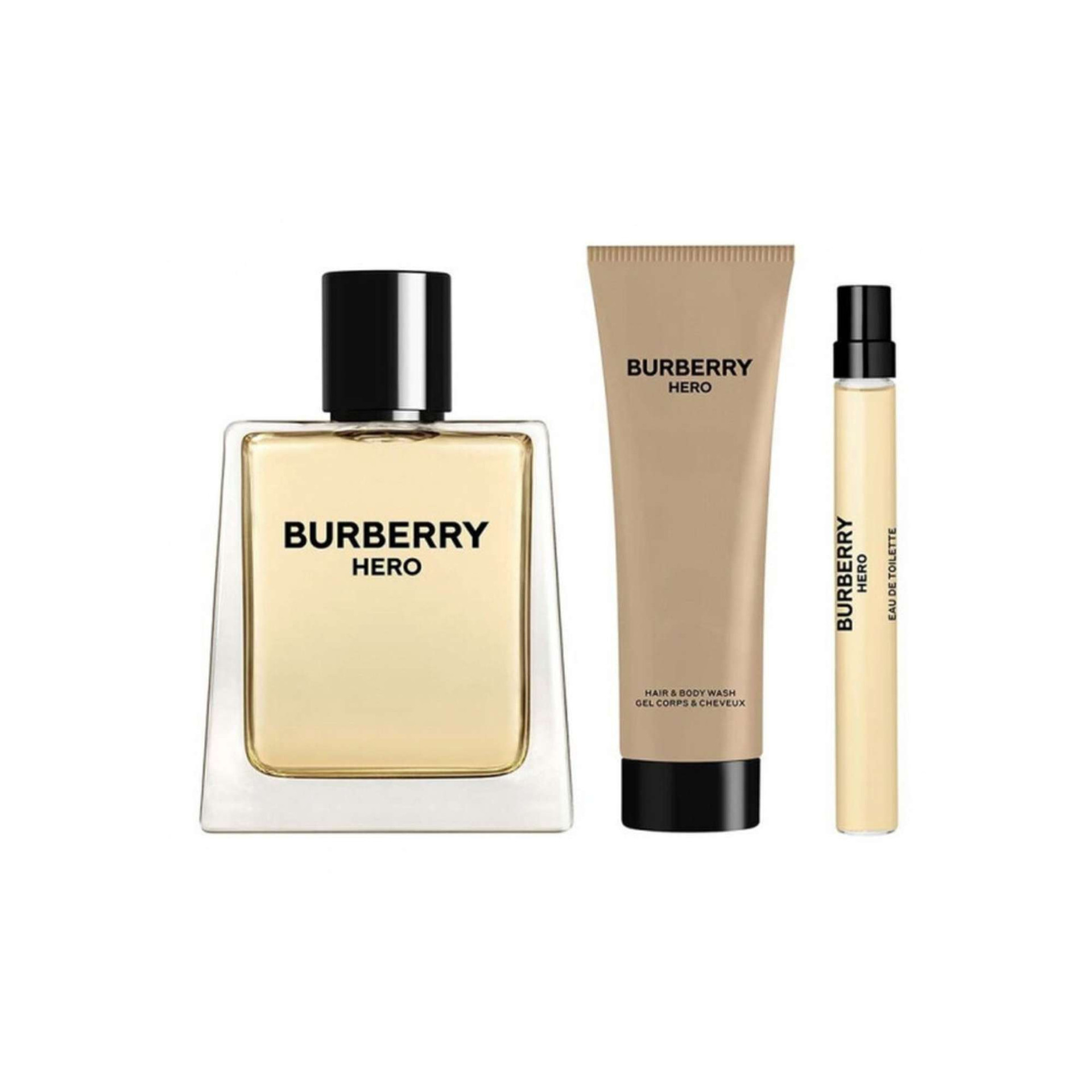 Burberry Hero Eau de Toilette 3 Piece Gift Set for Mens