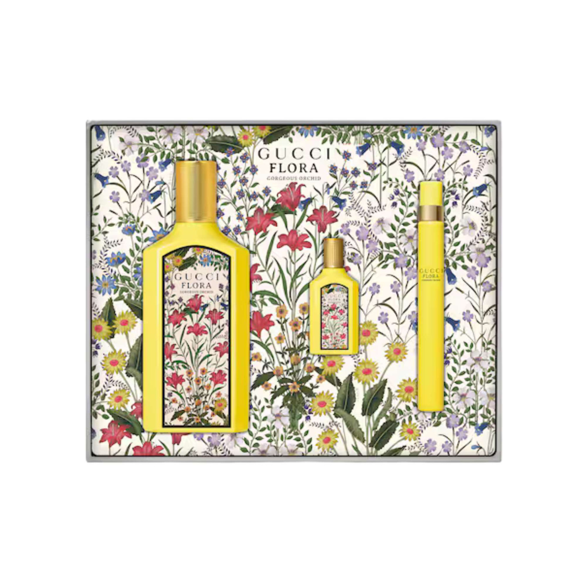 GUCCI FLORA ORCHID 100ml セット Gucci Flora Gorgeous Magnolia 3 Piece Gift Set for Ladies