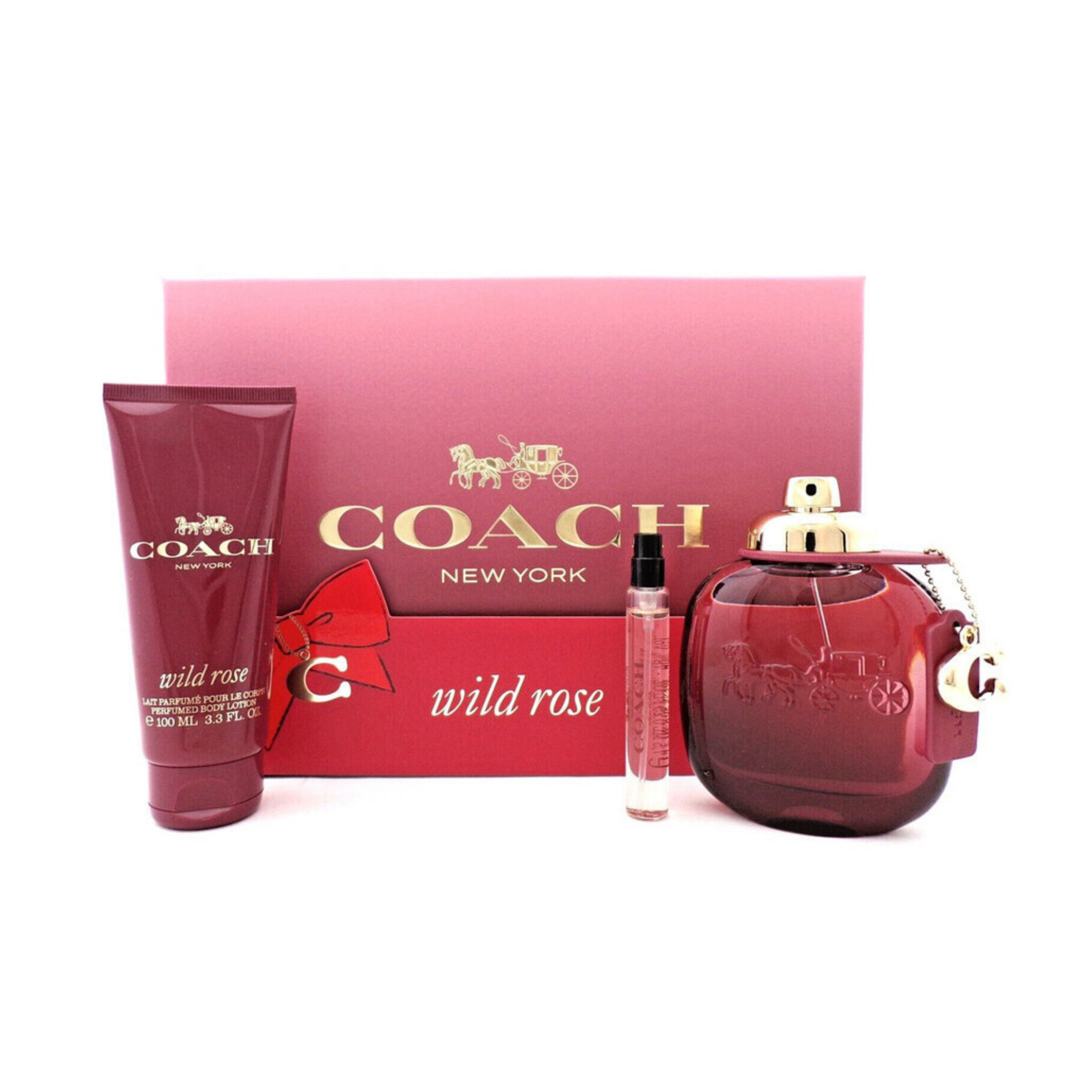 COACH ワイルドローズ 香水セット Coach Wild Rose 3PCS Gift Set For Ladies