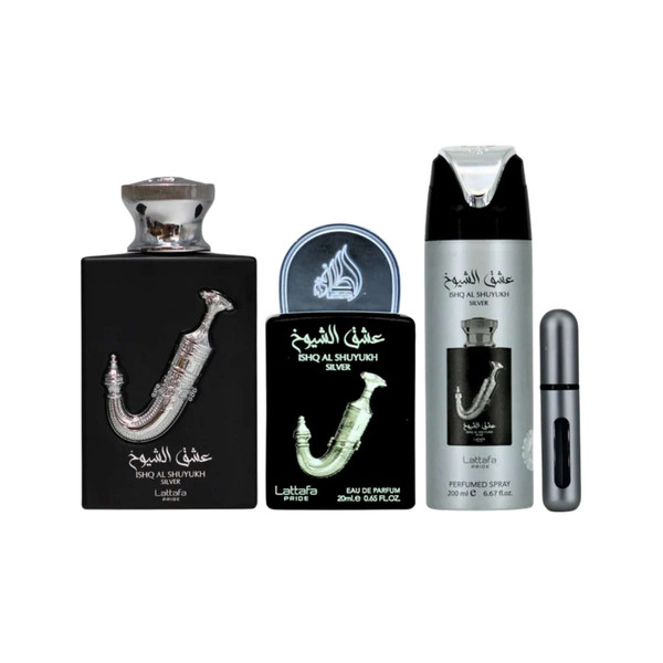 Lattafa - Ishq Al Shuyukh Silver - Gift Set - Mens 6290362346579