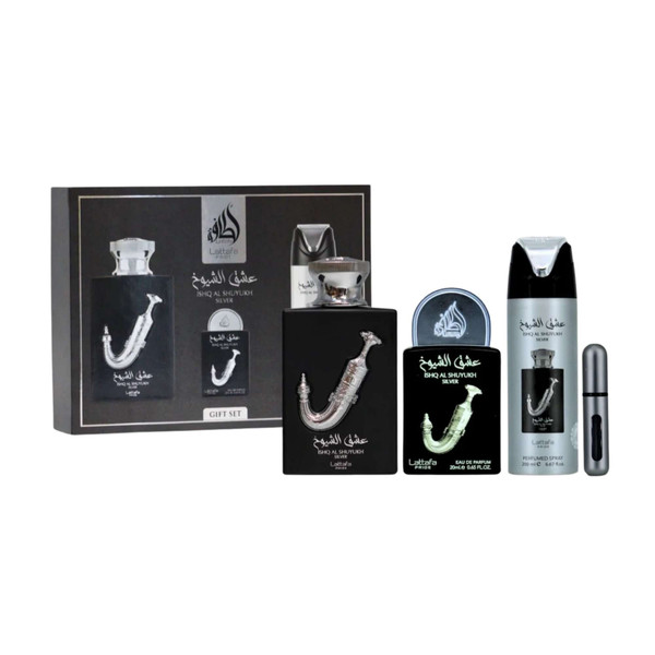 Lattafa - Ishq Al Shuyukh Silver - Gift Set - Mens 6290362346579