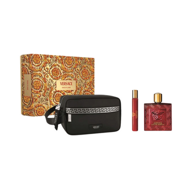 Versace Eros Flame 3 PCS Gift Set Mens Fragrance