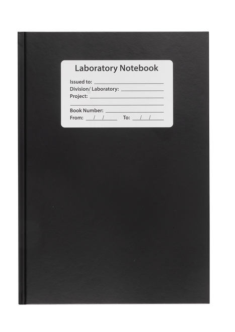 Lab Notebook 128pg Lined Black