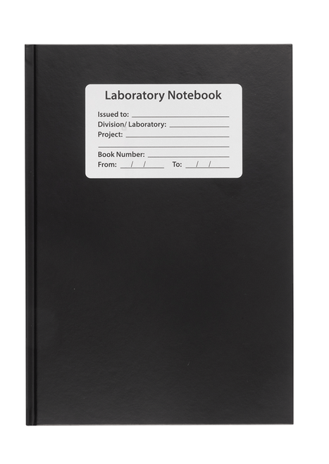 Lab Notebook 128pg Lined Black