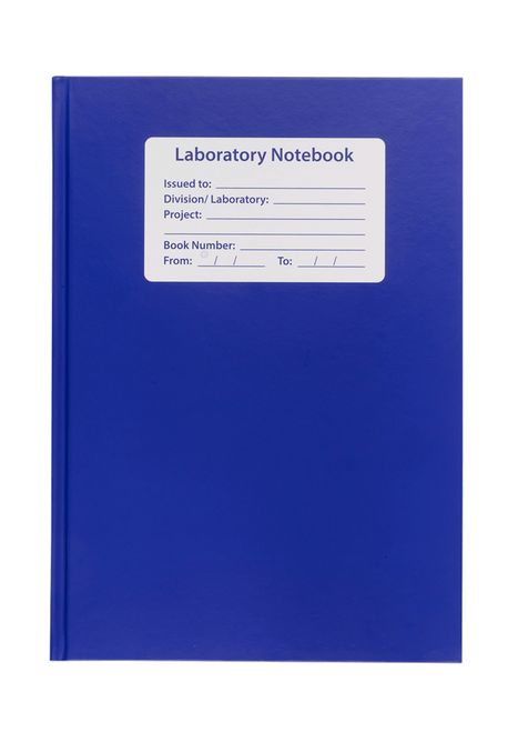 Lab Notebook 128pg Lined Blue