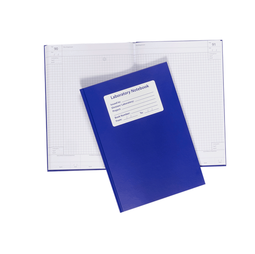 Lab Notebook 128pg Grid Blue