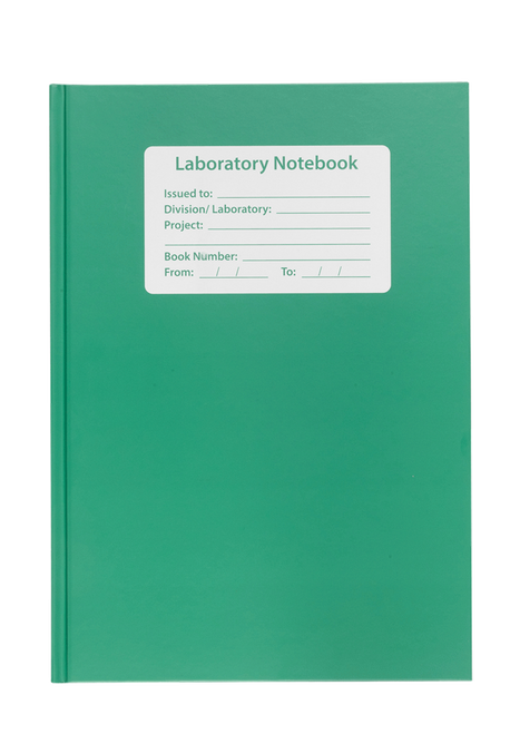 Lab Notebook 128pg Lined Green