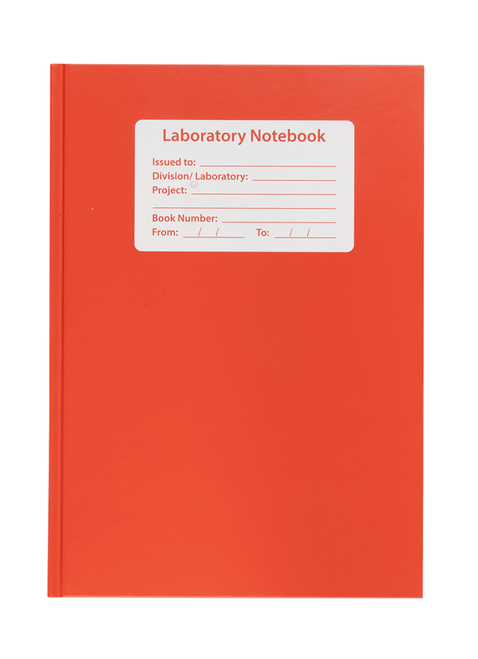 Lab Notebook 128pg Lined Crimson