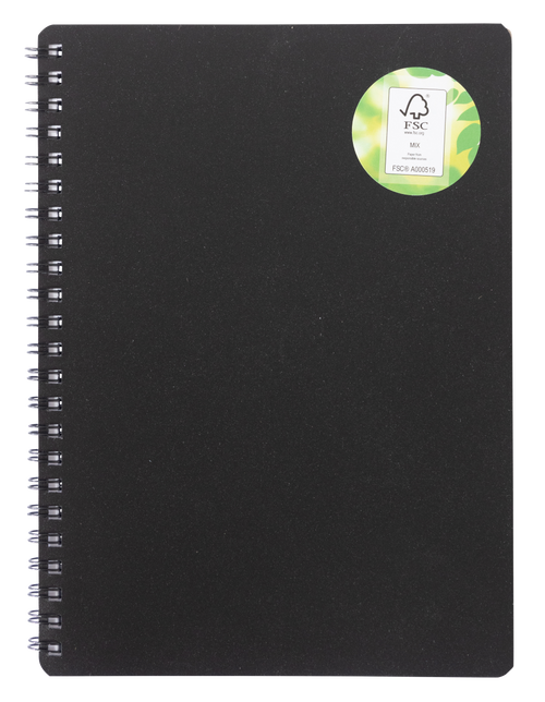 A4 140pg Black Notebook