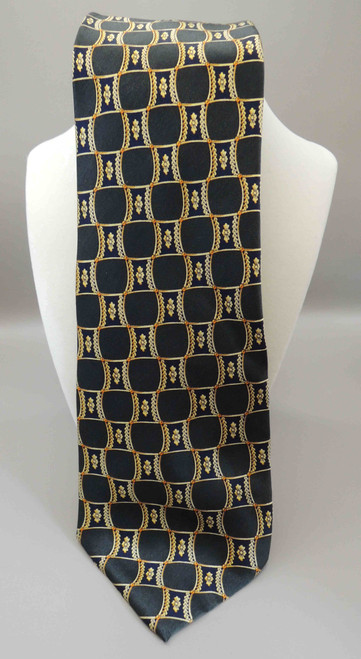 Sinsabang | Vintage Tie | 100% Silk | Gold & Black