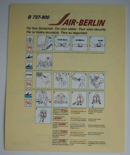 Air Berlin | B737-800 | Safety Card