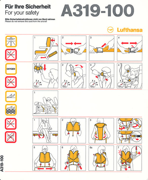 Lufthansa | A319-100 | 2004 | Safety Card