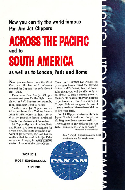Pan American World Airways (PAN AM) | 1959 | Advertisement