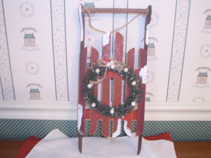 DEPT. 56 SNOW CHRISTMAS SLED DECOR-NEW