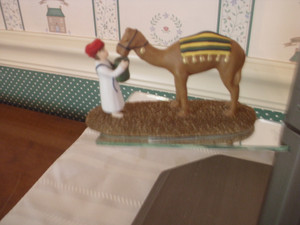 DEPT. 56 -LITTLE TOWN OF BETHLEHEM ACCESSORY- TENDING THE CAMELS.NEW IN BOX