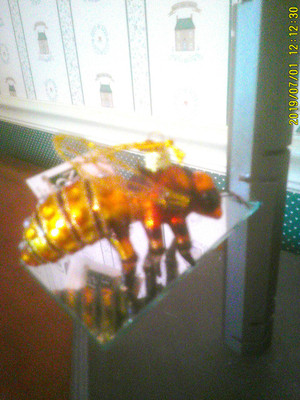 KURT ADLER-NOBLE GEMS-HONEY BEE GLASS ORNAMENT-NEW IN BOX