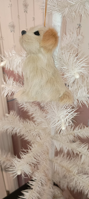 KURT ADLER FURRY DOG ORNAMENT-GOLDEN RETRIEVER -NEW 2023