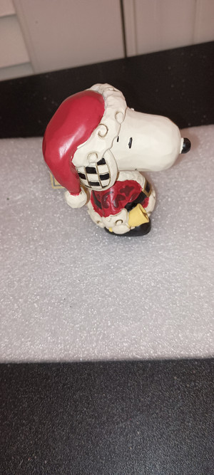 PEANUTS BY JIM SHORE MINI SNOOPY SANTA FIGURE-NEW IN BOX.