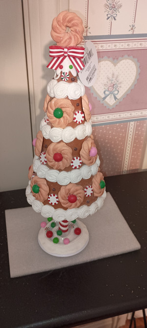 KURT ADLER-2025-GINGERBREAD TREE TABLETOP-NEW