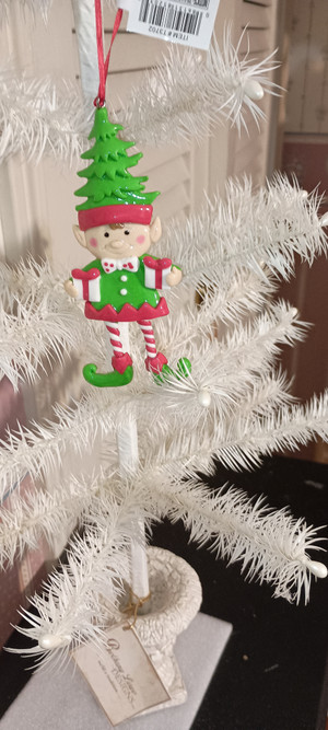 KURT ADLER 2024 CLAYDOUGH ELF WITH CHRISTMAS HAT ORNAMENT-NEW