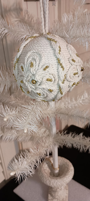 KURT ADLER- MACRAME DROP ORNAMENT-NEW 2022