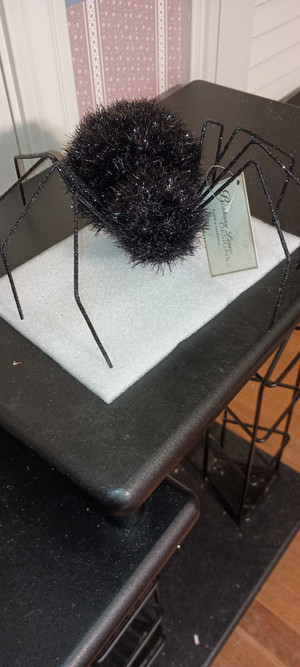BETHANY LOWE-HALLOWEEN-LARGE BLACK TINSEL SPIDER-NEW-2025