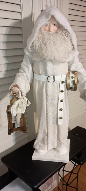 BETHANT LOWE-2022 WINTER FATHER CHRISTMAS WITH LANTERN FIGURE-36"H-NEW.