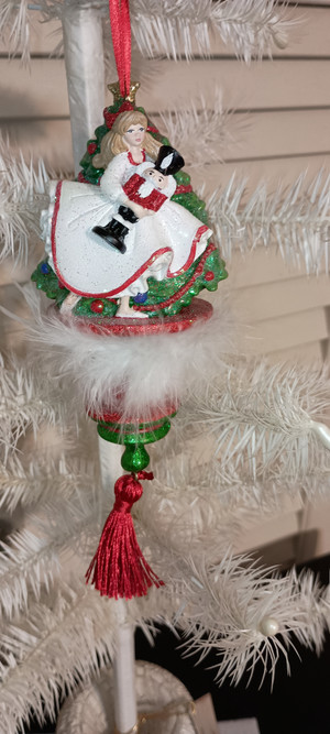 KURT ADLER-2025 HOLLY HATS ORNAMENT-CLARA FROM THE NUTCRACKER SUITE BALLET-NEW IN BOX