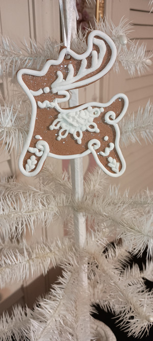 KURT ADLER-2025-GINGERBREAD DEER ORNAMENT-NEW-2025