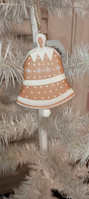 GALLERIE II- 2021-HAND MADE-GINGERBREAD BELL ORNAMENT-NEW