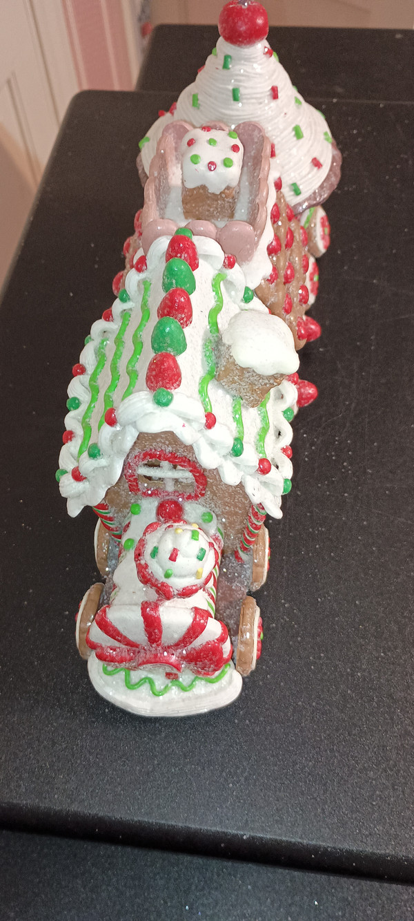 KURT ADLER  4.3" CLAYDOUGH 3-D LED -3PC TRAIN SET. NEW