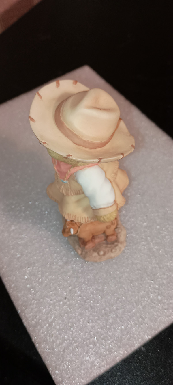 CHERISHED TEDDIES FIGURINE- SIERRA-COWGIRL WITH TOY COW