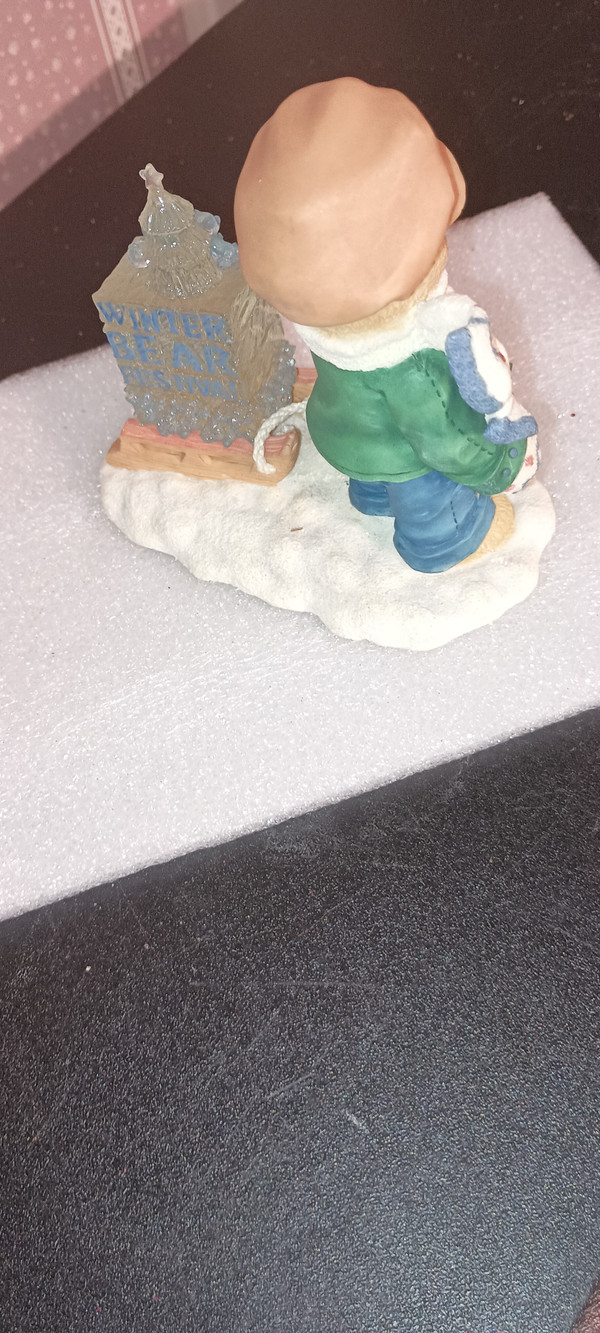 CHERISHED TEDDIES FIGURINE- JAMES- BOY PULLING SLED